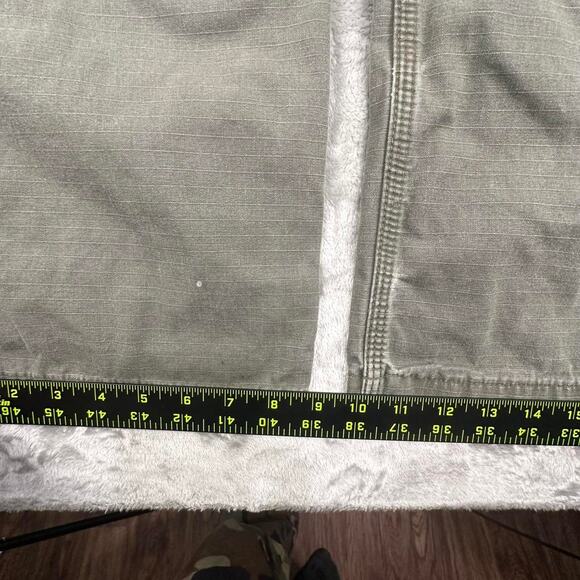 Vintage Carhartt Ripstop Double Knee Olive Green Cargo Pants B342-MOS Size 38x30 - Picture 6 of 8